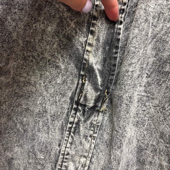 Vintage Don’t Stop Acid Wash Denim Dress - Picture 9 of 13